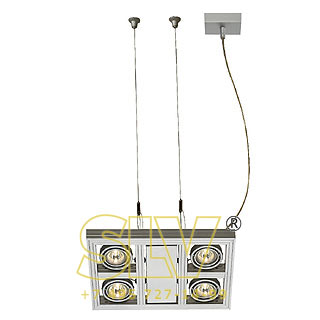 154232 AIXLIGHT SQUARE MR16 светильник подвесной с ЭПН для 4-x ламп MR16 по 50Вт макс., серебристый SLV 154232 AIXLIGHT SQUARE MR16 светильник подвесной с ЭПН для 4-x ламп MR16 по 50Вт макс., серебристый SLV