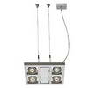 154232 AIXLIGHT SQUARE MR16 светильник подвесной с ЭПН для 4-x ламп MR16 по 50Вт макс., серебристый