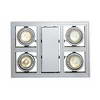 154252 AIXLIGHT SQUARE GU10 светильник подвесной для 4-x ламп GU10 по 50Вт макс., серебристый